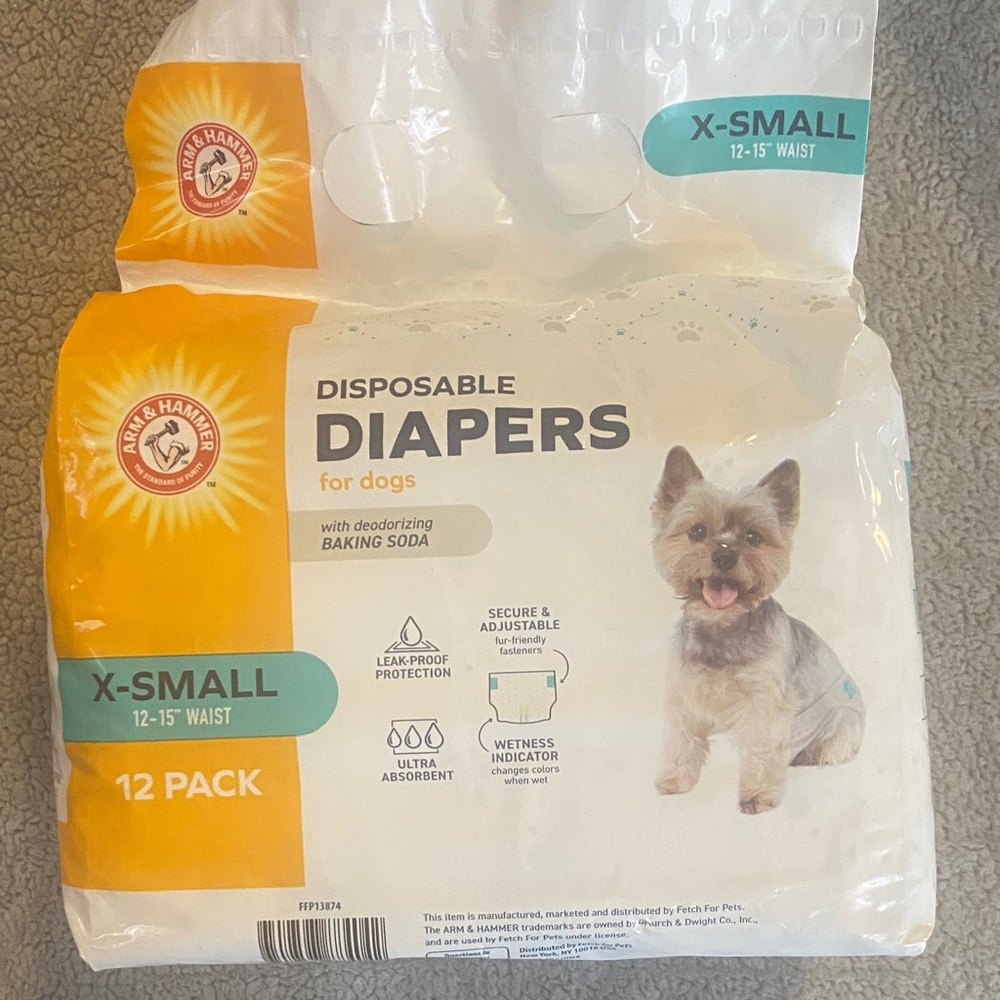 Arm & Hammer Disposable Dog Diapers X-Small